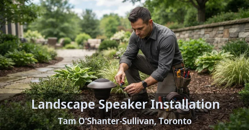 Landscape Speaker Installation Tam O'Shanter-Sullivan, Toronto - ON