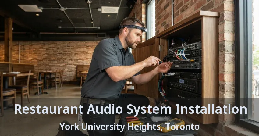 Restaurant Audio System Installation York University Heights, Toronto - ON